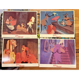 Lady & the Tramp Walt Disney Classics Disneyland Lithograph Prints (8) 1986.